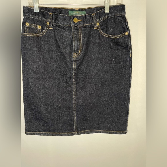 Ralph Lauren Jean Skirt - Picture 1 of 3
